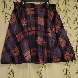 Cute HOTOUCH Plaid A line Skirt